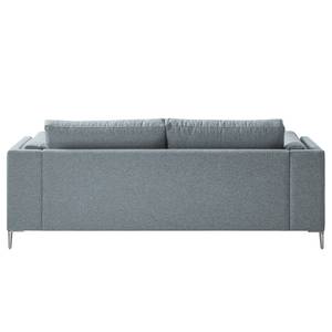 2,5-Sitzer Sofa COSO Classic+ Webstoff - Webstoff Inze: Graublau - Chrom glänzend