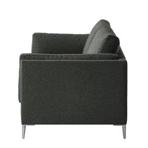 2,5-Sitzer Sofa COSO Classic+ Webstoff - Webstoff Inze: Dunkelgrau - Chrom glänzend