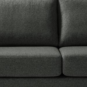 2,5-Sitzer Sofa COSO Classic+ Webstoff - Webstoff Inze: Dunkelgrau - Chrom glänzend