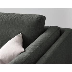 2,5-Sitzer Sofa COSO Classic+ Webstoff - Webstoff Inze: Dunkelgrau - Chrom glänzend