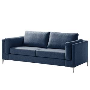 2,5-Sitzer Sofa COSO Classic+ Webstoff - Webstoff Inze: Blau - Chrom glänzend