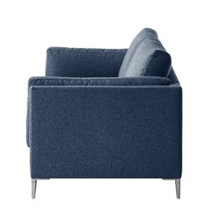 2,5-Sitzer Sofa COSO Classic+ Webstoff - Webstoff Inze: Blau - Chrom glänzend