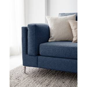 2,5-Sitzer Sofa COSO Classic+ Webstoff - Webstoff Inze: Blau - Chrom glänzend