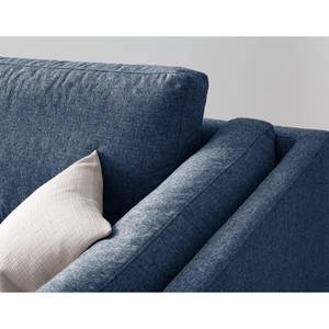 2,5-Sitzer Sofa COSO Classic+ Webstoff - Webstoff Inze: Blau - Chrom glänzend