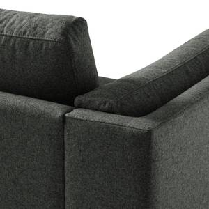2-Sitzer Sofa COSO Classic+ Webstoff - Webstoff Inze: Dunkelgrau - Chrom glänzend