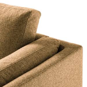 2-Sitzer Sofa COSO Classic+ Webstoff - Webstoff Inze: Hellbraun - Chrom glänzend