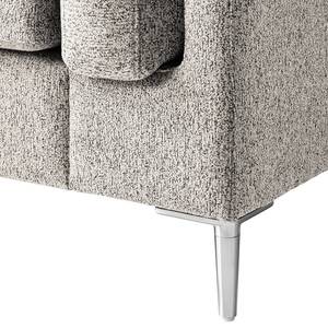 2-Sitzer Sofa COSO Classic+ Webstoff - Chenille Rufi: Beige - Chrom glänzend