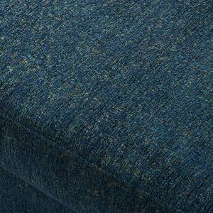 Gestoffeerde hocker COSO Classic+ geweven stof - Chenille Rufi: Blauw - Breedte: 64 cm - Chroomkleurig glanzend