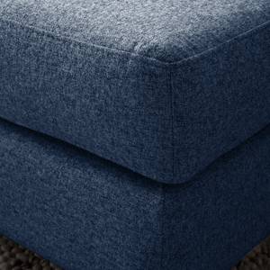 Gestoffeerde hocker COSO Classic+ geweven stof - Geweven stof Inze: Blauw - Breedte: 95 cm - Chroomkleurig glanzend