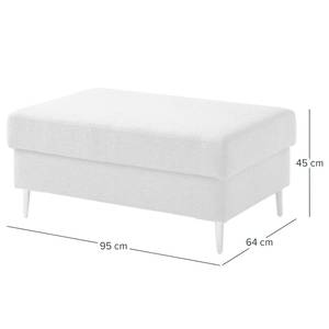 Gestoffeerde hocker COSO Classic+ geweven stof - Geweven stof Inze: Blauw - Breedte: 95 cm - Chroomkleurig glanzend