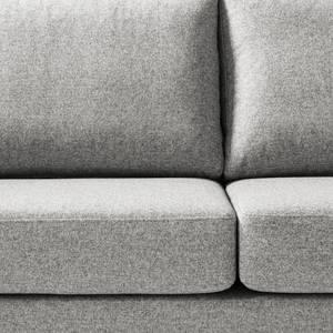 Divano angolare COSO Classic+ Longchair Tessuto - Tessuto Inze: grigio chiaro - Larghezza: 246 cm - Longchair preimpostata a sinistra - Cromo lucido
