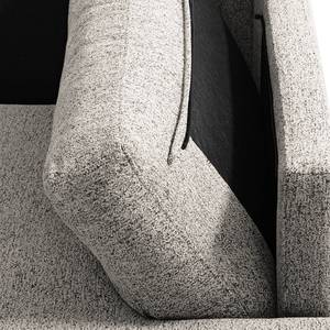 Ecksofa COSO Classic+ mit Longchair Webstoff - Chenille Rufi: Beige - Breite: 246 cm - Longchair davorstehend rechts - Chrom glänzend