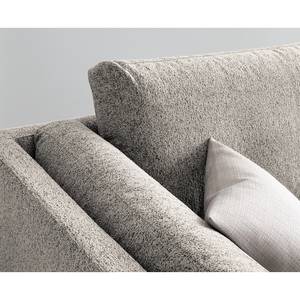 Ecksofa COSO Classic+ mit Ottomane Webstoff - Chenille Rufi: Beige - Breite: 245 cm - Ottomane davorstehend rechts - Bettkasten - Chrom glänzend