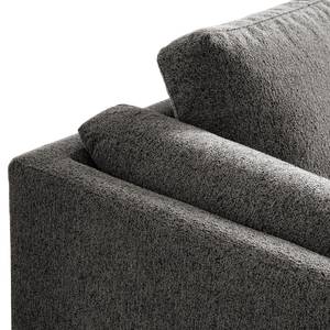 Ecksofa COSO Classic+ mit Ottomane Webstoff - Chenille Rufi: Grau - Breite: 311 cm - Ottomane davorstehend rechts - Keine Funktion - Chrom glänzend