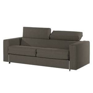 Canapé convertible Wissant I Aspect cuir vieilli - Anthracite