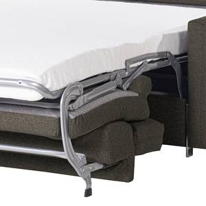 Canapé convertible Wissant I Aspect cuir vieilli - Anthracite