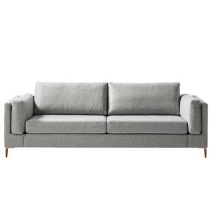 3-Sitzer Sofa COSO Classic+ Webstoff - Webstoff Inze: Hellgrau - Buche Dunkel