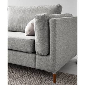 3-Sitzer Sofa COSO Classic+ Webstoff - Webstoff Inze: Hellgrau - Buche Dunkel