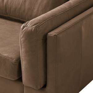 2,5-Sitzer Sofa COSO Classic+ Echtleder - Echtleder Taru: Nougat - Buche Dunkel