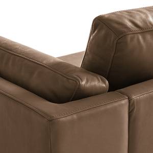 2,5-Sitzer Sofa COSO Classic+ Echtleder - Echtleder Taru: Nougat - Buche Dunkel