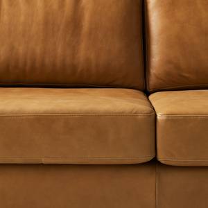 2,5-Sitzer Sofa COSO Classic+ Echtleder - Echtleder Taru: Hellbraun - Buche Dunkel