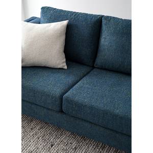 2-Sitzer Sofa COSO Classic+ Webstoff - Chenille Rufi: Blau - Buche Dunkel