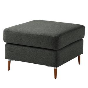 Gestoffeerde hocker COSO Classic+ geweven stof - Geweven stof Inze: Donkergrijs - Breedte: 64 cm - Donker beukenhout