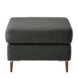 Gestoffeerde hocker COSO Classic+ geweven stof - Geweven stof Inze: Donkergrijs - Breedte: 64 cm - Donker beukenhout