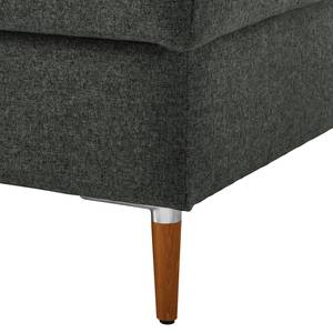 Gestoffeerde hocker COSO Classic+ geweven stof - Geweven stof Inze: Donkergrijs - Breedte: 64 cm - Donker beukenhout