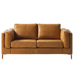 2-Sitzer Sofa COSO Classic+ Echtleder - Echtleder Taru: Hellbraun - Buche Dunkel