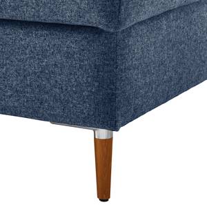 Repose-pieds COSO Classic+ Tissu - Tissu Inze: Bleu - Largeur : 64 cm - Hêtre foncé