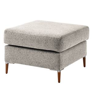 Gestoffeerde hocker COSO Classic+ geweven stof - Chenille Rufi: Beige - Breedte: 64 cm - Donker beukenhout