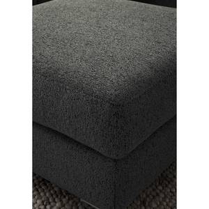 Repose-pieds COSO Classic+ Tissu - Tissu Chenille Rufi: Anthracite - Largeur : 64 cm - Hêtre foncé