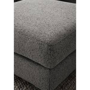 Polsterhocker COSO Classic+ Webstoff - Chenille Rufi: Grau - Breite: 64 cm - Buche Dunkel