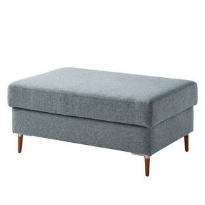 Repose-pieds COSO Classic+ Tissu - Tissu Inze: Gris bleu - Largeur : 95 cm - Hêtre foncé