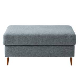 Repose-pieds COSO Classic+ Tissu - Tissu Inze: Gris bleu - Largeur : 95 cm - Hêtre foncé