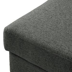 Gestoffeerde hocker COSO Classic+ geweven stof - Geweven stof Inze: Donkergrijs - Breedte: 95 cm - Donker beukenhout