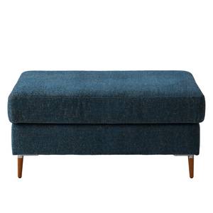 Repose-pieds COSO Classic+ Tissu - Tissu Chenille Rufi: Bleu - Largeur : 95 cm - Hêtre foncé