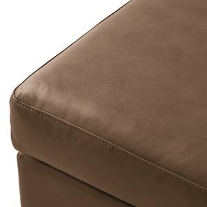 Repose-pieds COSO Classic+ Cuir véritable - Cuir véritable Taru : Nougat - Largeur : 64 cm - Hêtre foncé