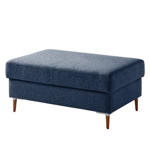 Gestoffeerde hocker COSO Classic+ geweven stof - Geweven stof Inze: Blauw - Breedte: 95 cm - Donker beukenhout