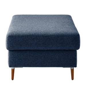 Repose-pieds COSO Classic+ Tissu - Tissu Inze: Bleu - Largeur : 95 cm - Hêtre foncé