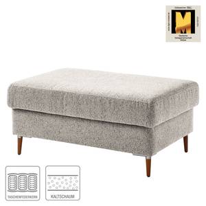 Polsterhocker COSO Classic+ Webstoff - Chenille Rufi: Beige - Breite: 95 cm - Buche Dunkel