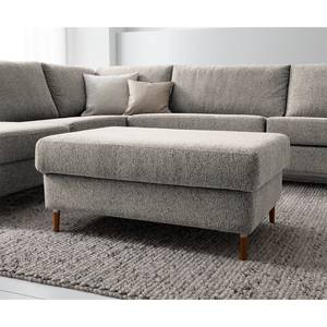 Polsterhocker COSO Classic+ Webstoff - Chenille Rufi: Beige - Breite: 95 cm - Buche Dunkel