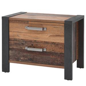 Table de chevet Maysville Marron - Gris - Bois manufacturé - 60 x 47 x 39 cm