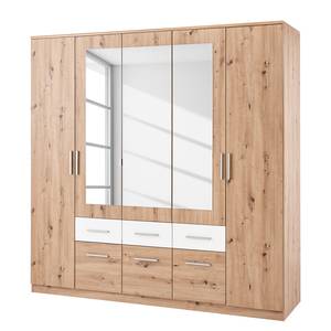 Drehtürenschrank Gainford Braun - Weiß - Holzwerkstoff - 212 x 213 x 60 cm