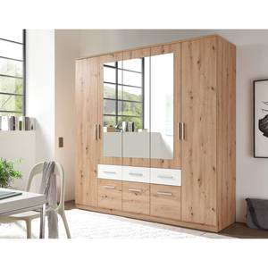 Drehtürenschrank Gainford Braun - Weiß - Holzwerkstoff - 212 x 213 x 60 cm