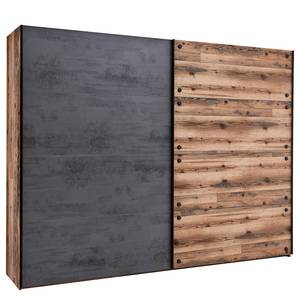 Schwebetürenschrank Dalwood Braun - Grau - Holzwerkstoff - 270 x 210 x 60 cm