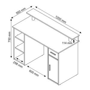 Bureau Ockley Sonoma eikenhouten look/wit