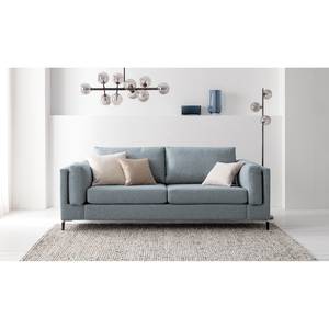2,5-Sitzer Sofa COSO Classic+ Webstoff - Webstoff Inze: Graublau - Schwarz