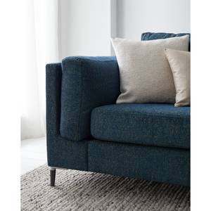 3-Sitzer Sofa COSO Classic+ Webstoff - Chenille Rufi: Blau - Schwarz